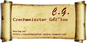 Czechmeiszter Gálos névjegykártya